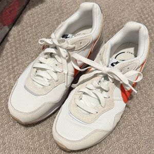Nike White and Orange Athletic Women’s Sneakers